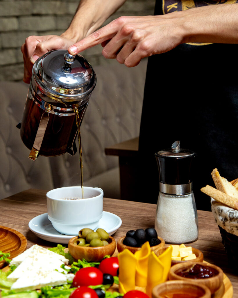 Pour The Coffee from French Press